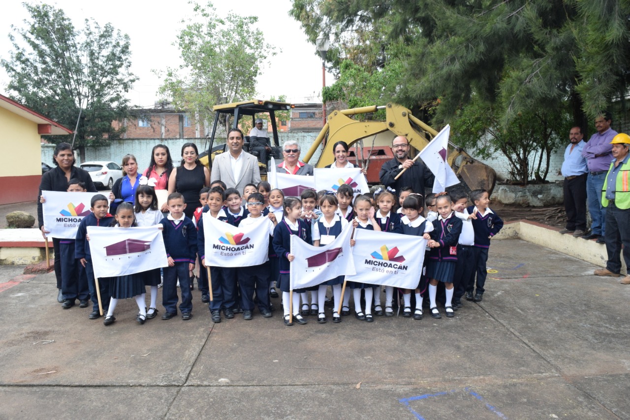 Arranca construcción de Techumbre en primaria Juan Escutia de Morelia