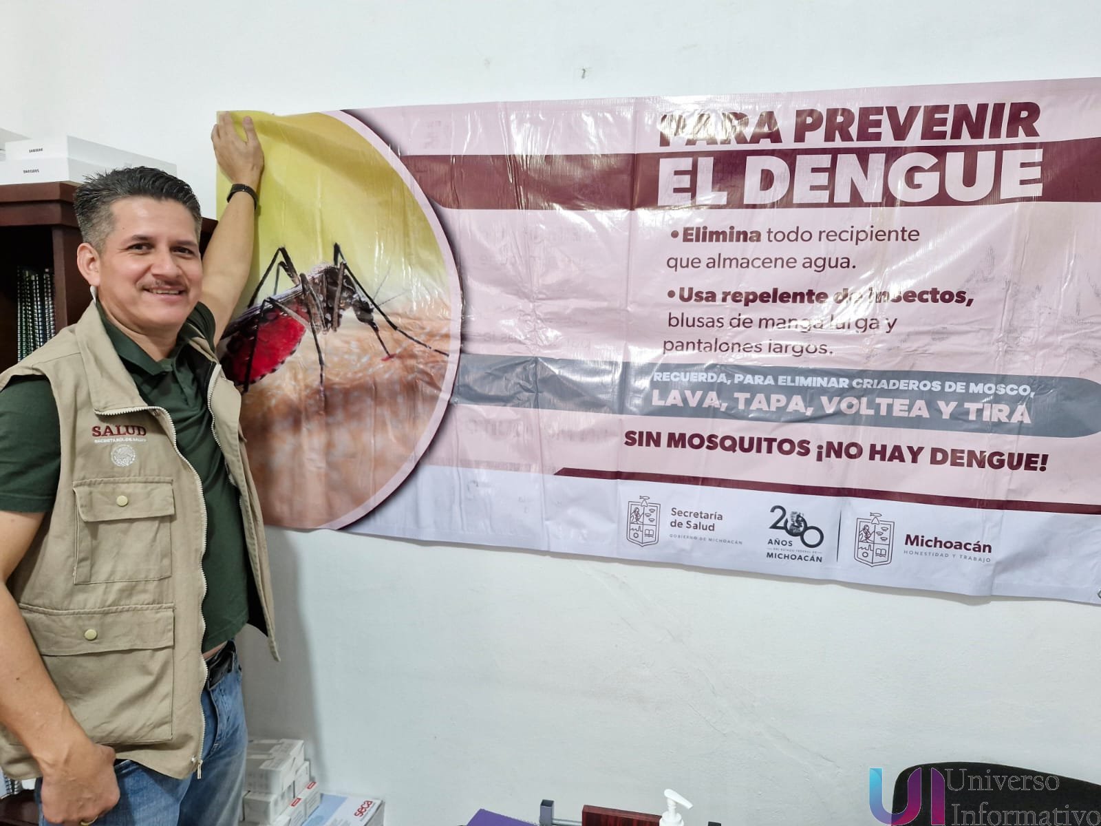 Inicia termonebulización en Apatzingán para control del mosquito transmisor del dengue: René López Castro.